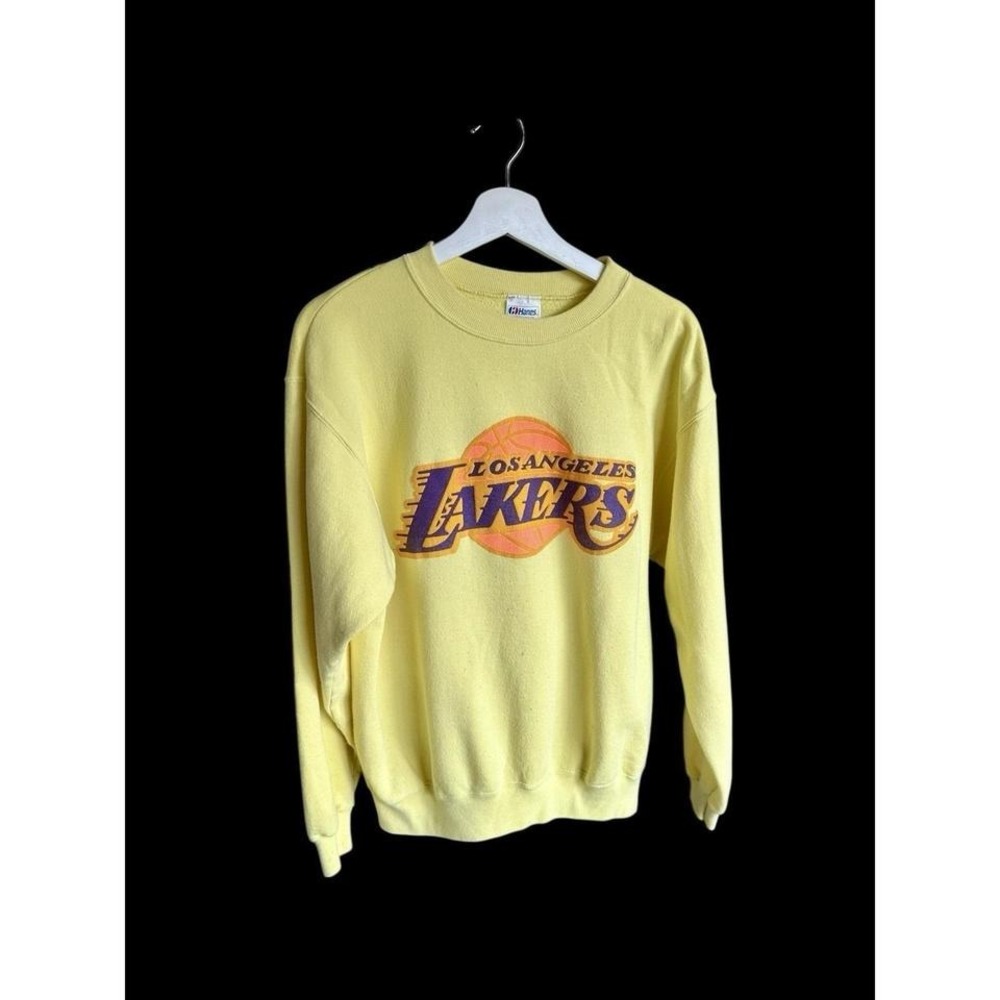 Vintage 80s Los Angeles‎ Lakers Crewneck Pullover Sweatshirt USA Made Large